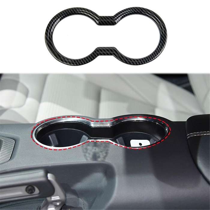 Central Cup Holder Frame Trim for 2024 Interior Accessories Carbon Fiber