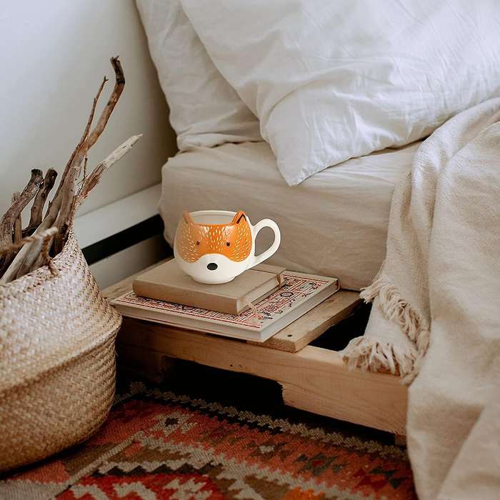 Ceramic Coffee Cup Fox Shaped Cup Animal Pattern Home Kitchen Office Milk Cup