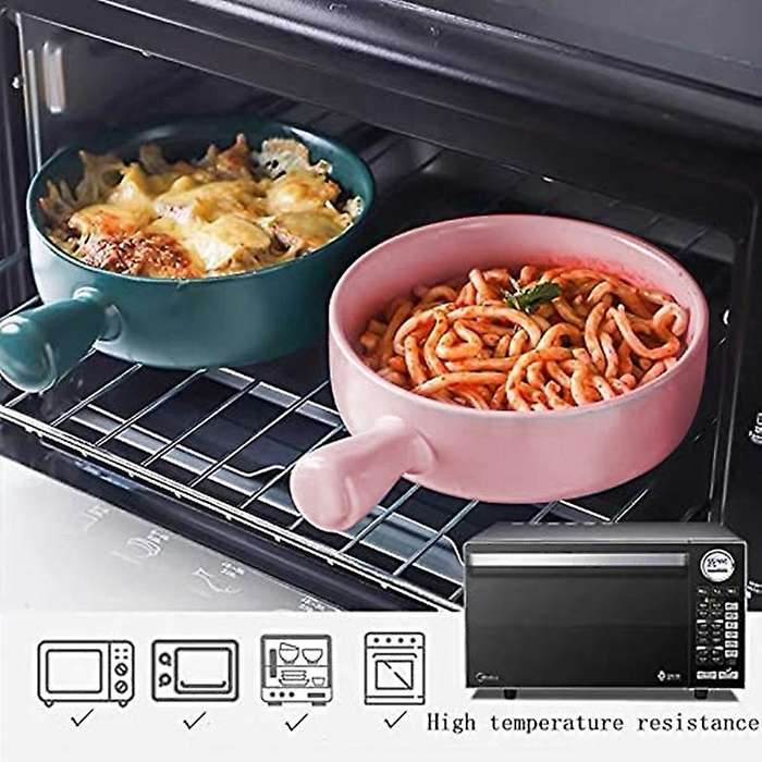 Ceramic Bowl with Handle Bowl Soup Ramen Bowl Shatterproof Dishwasher and Microwave Safe Kitchen Por