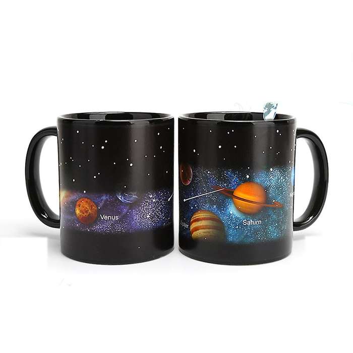 Ceramic Cups Changing Color Mug Milk Coffee Mugs Friends Gifts Student Breakfast Cup Star Solar Syst