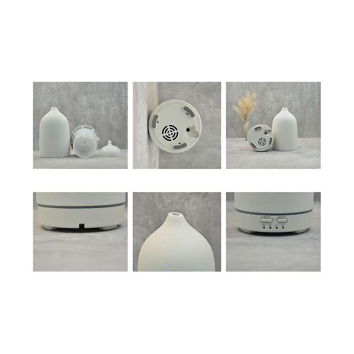 Ceramic Diffuser Automatic Small Humidifier Hotel Colorful Lights Diffuser Ceramic Aromatherapy Mac