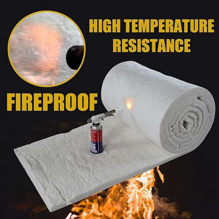 Ceramic Fiber Blanket Fireproof Insulation Baffle Rated to 2400F, High-Temperature Resistance, 3 Pcs