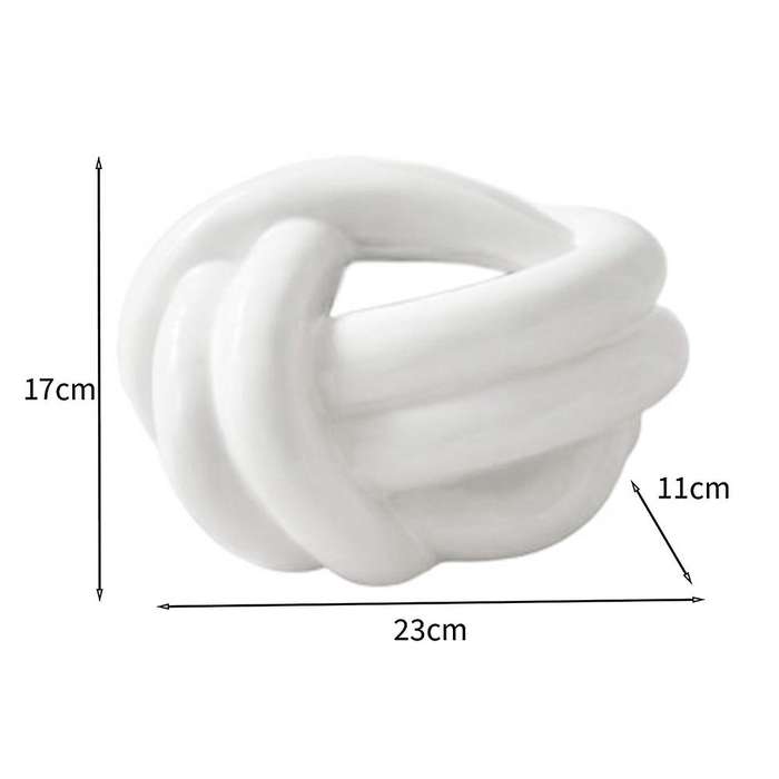 Ceramic Fun Knot Tissue Box Cover European Modern Face Tissue Holder Desktop Decorative Napkin Cases