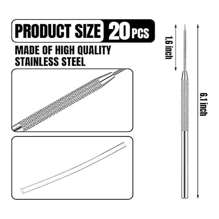 Ceramic Needle Shaped Clay Carving Tool,Stainless Steel Clay Needle Polymer Detail Pottery Tool Kit,