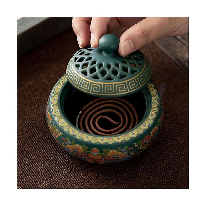 Ceramics Incense Burner Stick Holder Line Incense Plate Sandalwood Coil Base Temples Yoga Studios