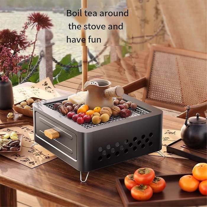 Charcoal Grill, BBQ Grill Folding Portable Smoker Grill, Barbecue Grill Desk Tabletop Outdoor Grill