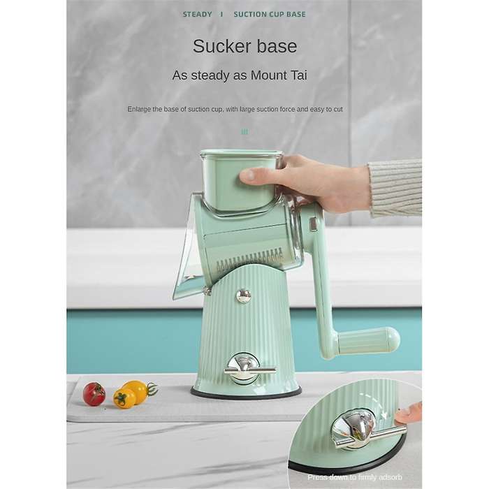 Cheese Grater with Handle with 5 Interchangeable Blades,multifunctional Potato and Radish Slicing A