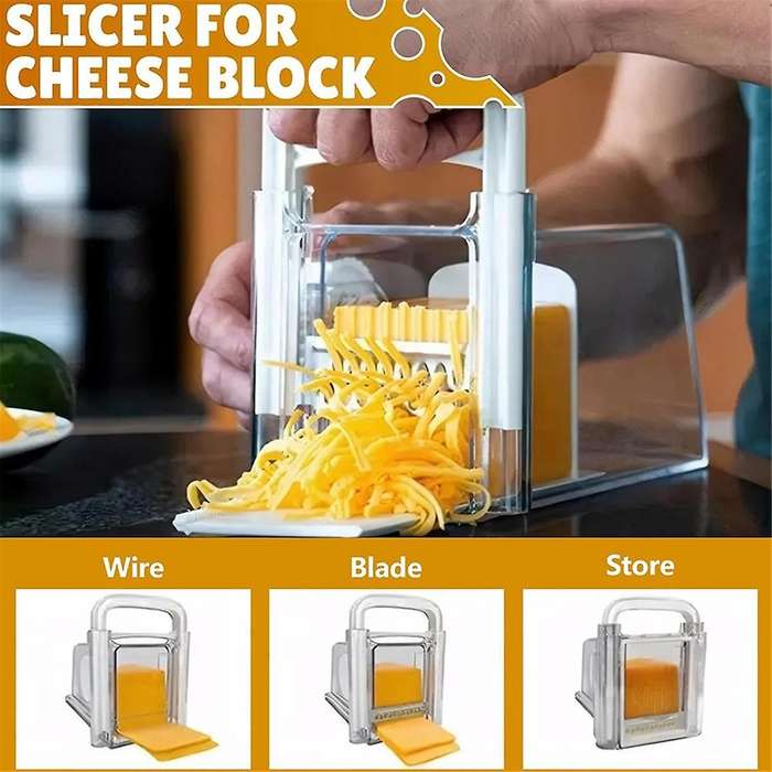 Cheese Slicer Can Store Cheese Slicer Butter Slicer 4-In-1 Butter Slicer