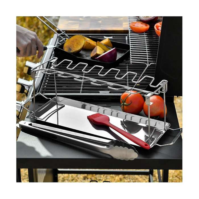 Chicken Leg Wing Grill Rack Folding Barbecue Rack Oven Roaster Stand Bbq Chicken Drumsticks Holder