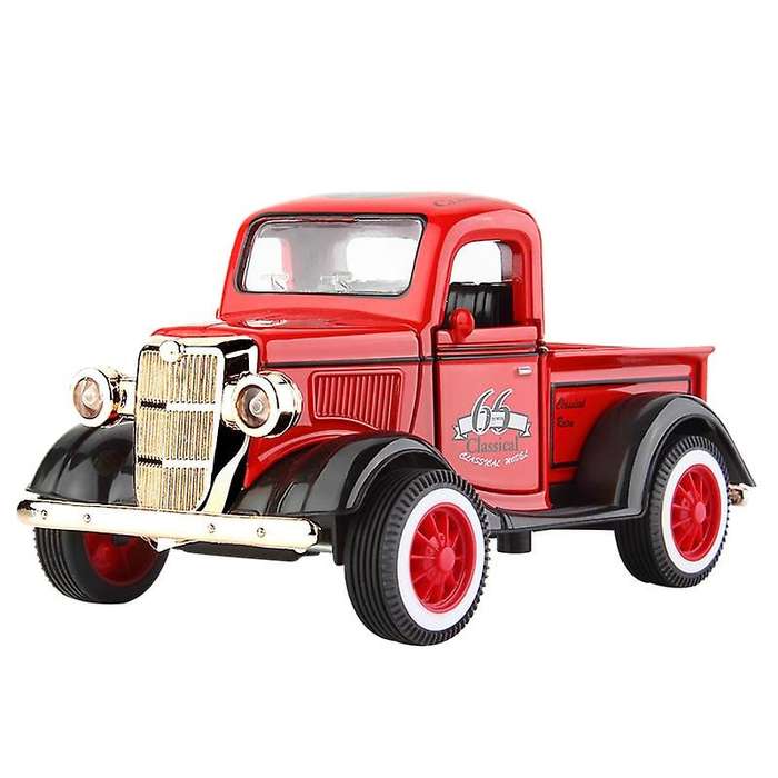 Children'S Q Version Of Alloy Toys 1:36 Alloy Pull Back Car Toys Car Model Retro Car Classic Car wit