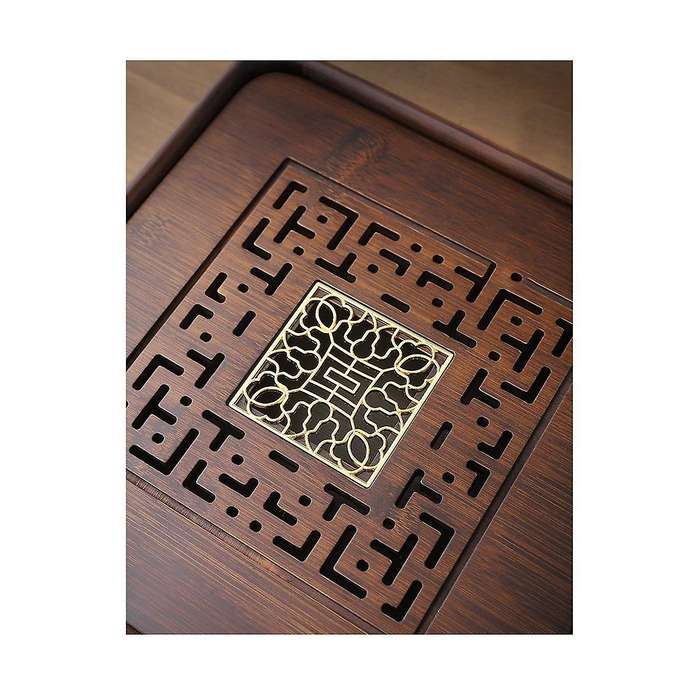 Chinese Bamboo Tea Tray Drainage Water Storage Trays Tradition Tea Board Household Tea Table Pu'er T