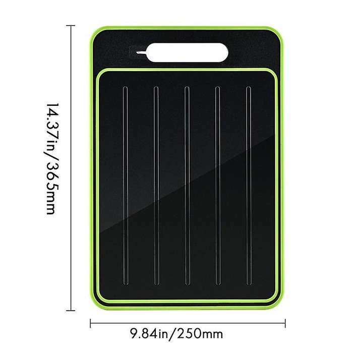 Chopping Board with Defrosting Function - Twin Pack - 3x Faster -with Integrated Knife Sharpener An