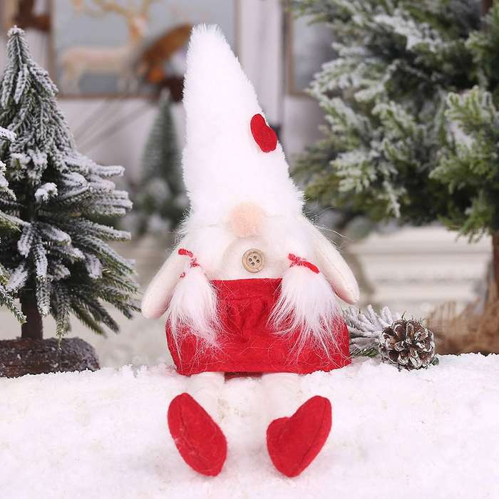 Christmas Faceless Doll Ornament Cute Cartoon Long Legs Old Men Dolls Xmas Decoration