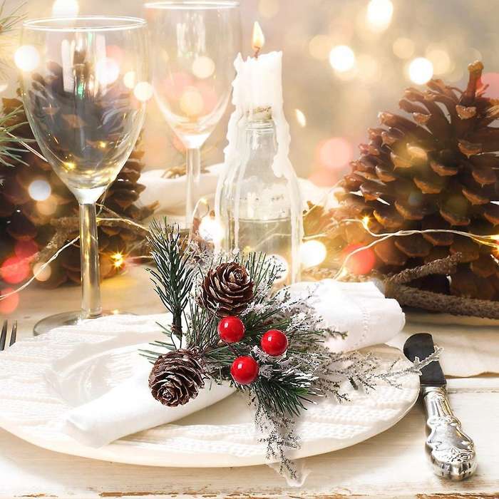 Christmas Napkin Rings Set Of 12, Napkin Holder Rings