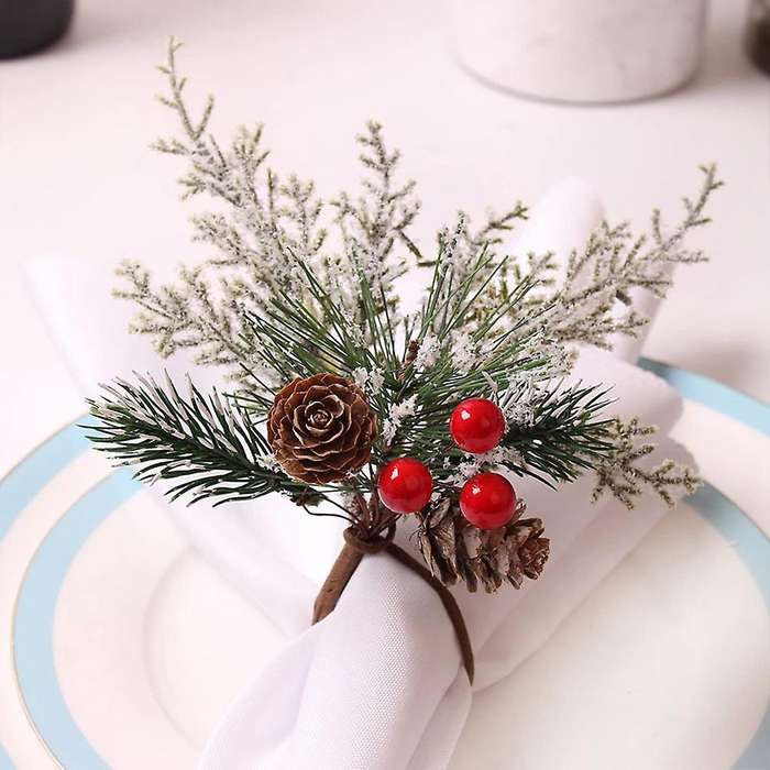 Christmas Napkin Rings Set Of 12, Napkin Holder Rings