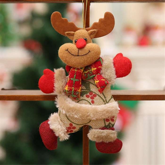 Christmas Ornaments,Xmas Hanging Decor Santa-Clause -Reindeer Bear Doll Christmas Tree Ornaments for