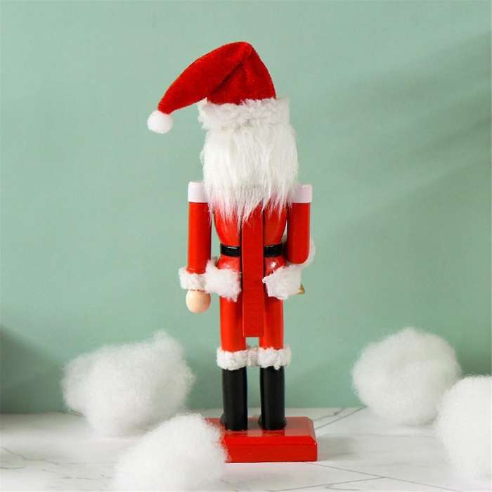 Christmas Santa Nutcracker Holiday Wood Nutcracker Santa Figure Home Decor Present Ornaments