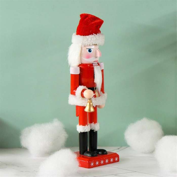 Christmas Santa Nutcracker Holiday Wood Nutcracker Santa Figure Home Decor Present Ornaments