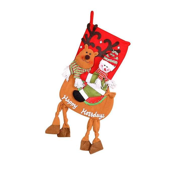 Christmas Stockings - Stocking Xams Tree Ornaments Kids-Gifts Bag Fireplace Hanging Family Decoratio