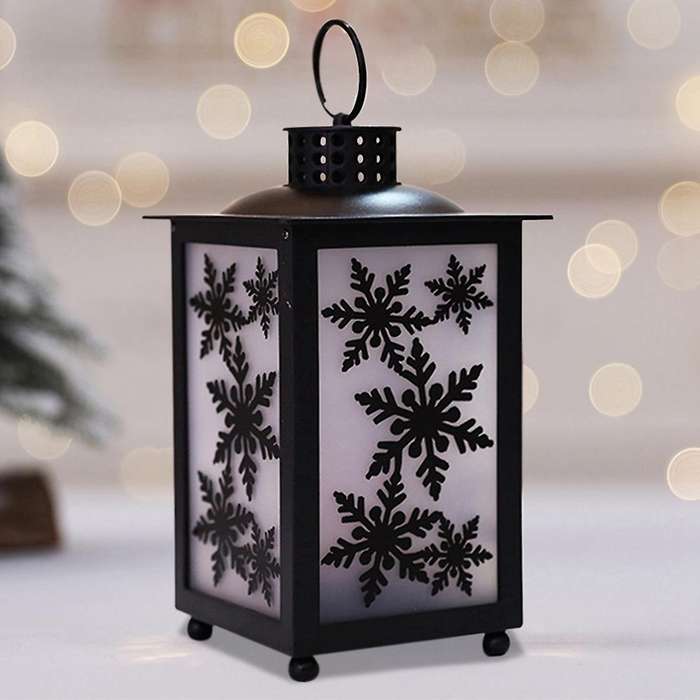 Christmas Tree Water Lanterns Battery Operated Retro Christmas Small Oil Lamp Lantern Tabletop Chris