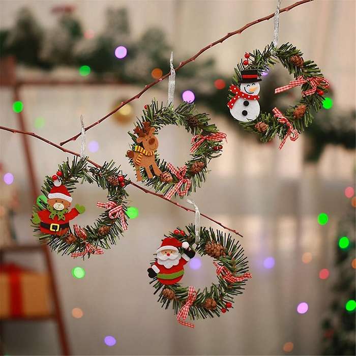Christmas Wreath Decor Christmas -door Hanging Pine Cones Household Christmas Tree Decoration Chris