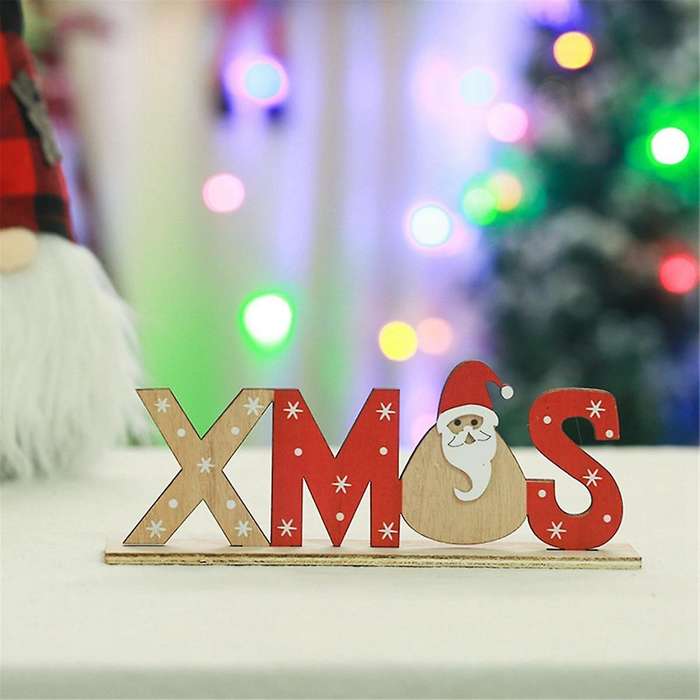 Christmas Wooden Letter Card Table Plaque Christmas -table Sign Wood Christmas Table Ornament