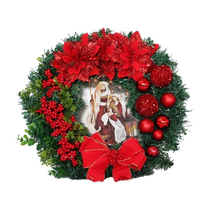 Christmas Wreath Artificial Hanging Decoration Front Door Wall Decoration Christmas Tree Garland