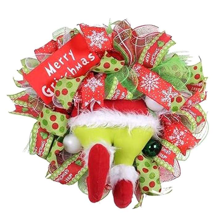 Christmas Wreath, Artificial Front Door Outdoor Winter Decor