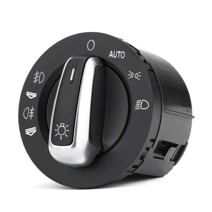 Chrome Auto Headlight Fog Light Control Knob Switch for A6 S6 C6 Allroad 2004-2011 2006-2015 4F19415