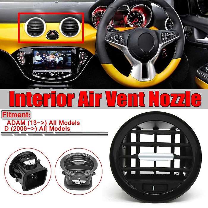 Chrome Car Interior Heater Nozzle Grille Air Conditioner Outlet for Opel ADAM D III 13417363