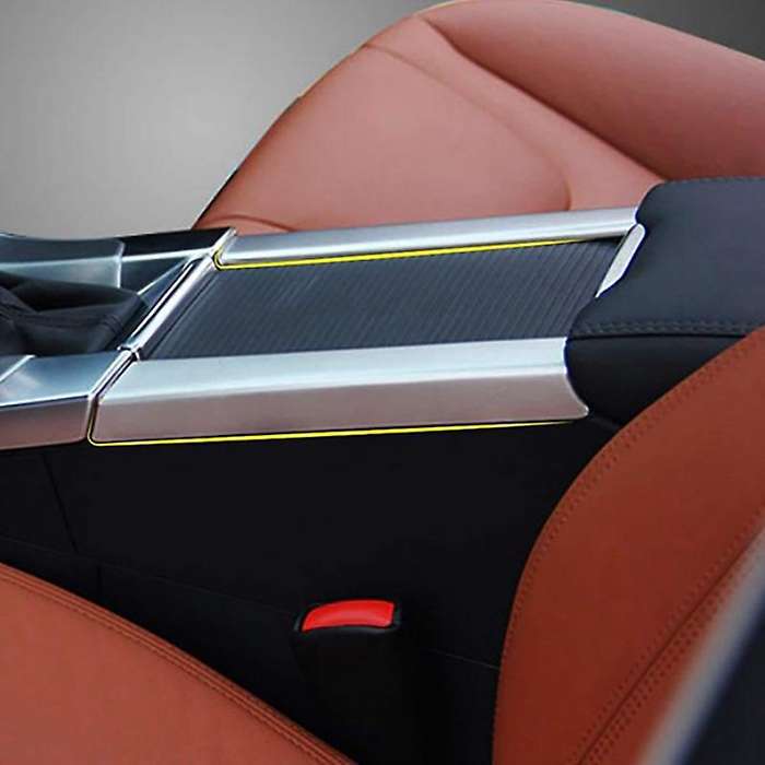 Chrome Cup Holder Armrest Box Center Console Cover Trim Frame Panel for XC60 S60 2010 2011 2012 2013