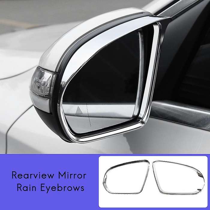 Chrome Car Side Rearview Mirror Rain Eyebrow Trim for B C E S GLC Class W205 W213
