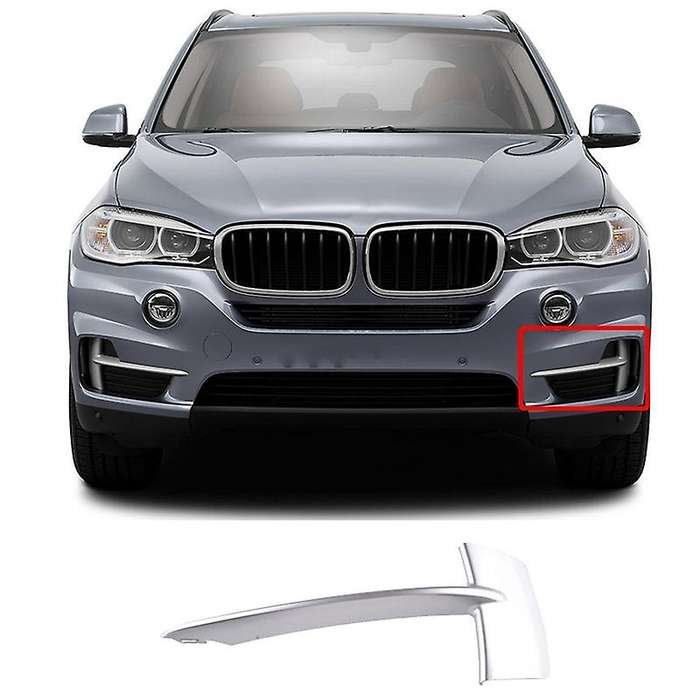 Chrome Front Left Bumper Grille Trim Molding 51117303113 for - X5 F15 35I 35Ix 35Dx 40Ex 2014 2015 2