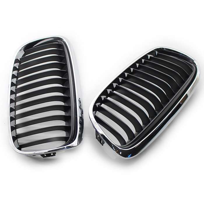Chrome Front Hood Kidney Grille Grill for  F45 2-Series 2015-2018 Front Bumper Grille 51137379609, 5