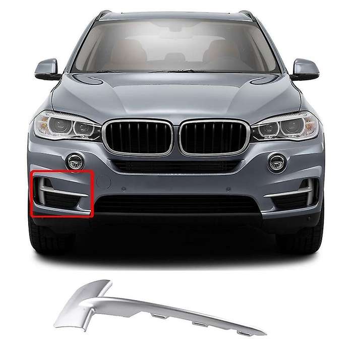 Chrome Front Right Bumper Grille Trim Molding 51117303114 for -bmw X5 F15 35i 35ix 35dx 40ex 2014 2