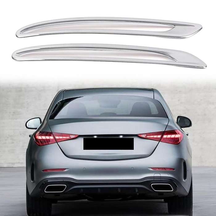 Chrome Rear Bumper Reflector Fog Light Foglight Lamp Cover Frame Garnish for C-Class W206 2022