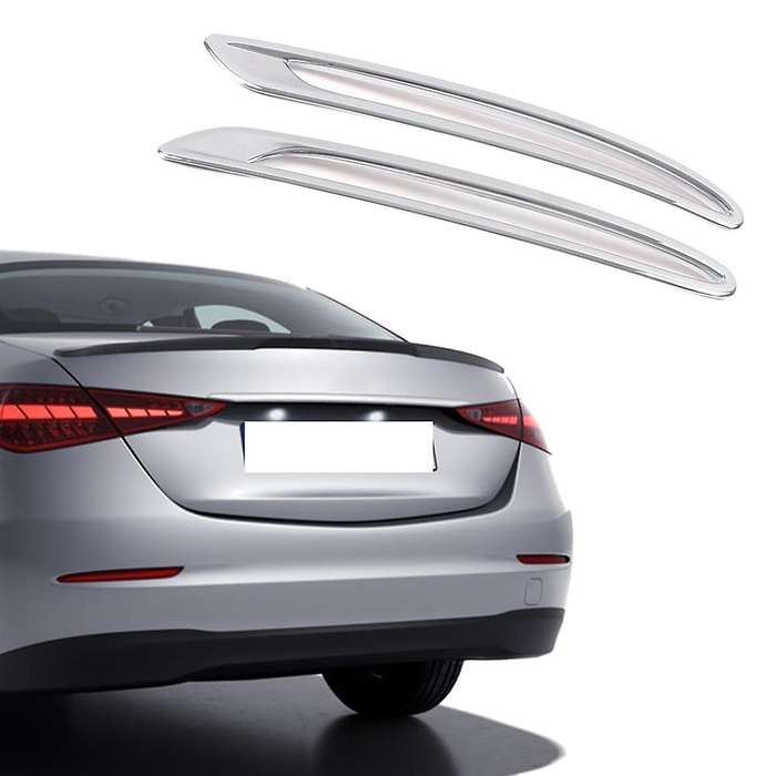 Chrome Rear Bumper Reflector Fog Light Foglight Lamp Cover Frame Garnish for C-Class W206 2022
