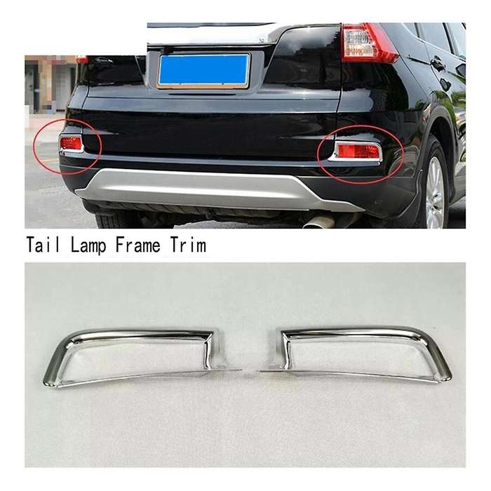 Chrome Rear Tail Fog Lights Lamp Frame Cover Trim for -V 2015 2016