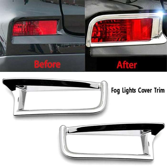 Chrome Rear Tail Fog Lights Lamp Frame Cover Trim for -V 2015 2016