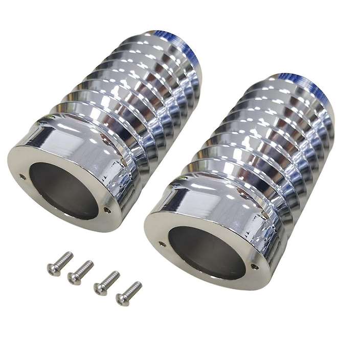 Chrome Retro Fork Boot Slider Covers for Tour Road Street Glide Flhr