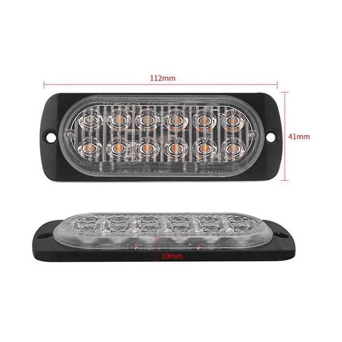 Circuit Board + LED Beads DC12-24V Pickup Flashing Light 12LED 12X41mm, A