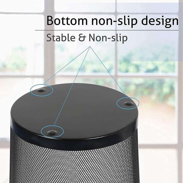Circular Black Mesh Waste Waste Paper Bin Basket, Metal Trash Bin for Kitchen, Home Offices, Dorm R
