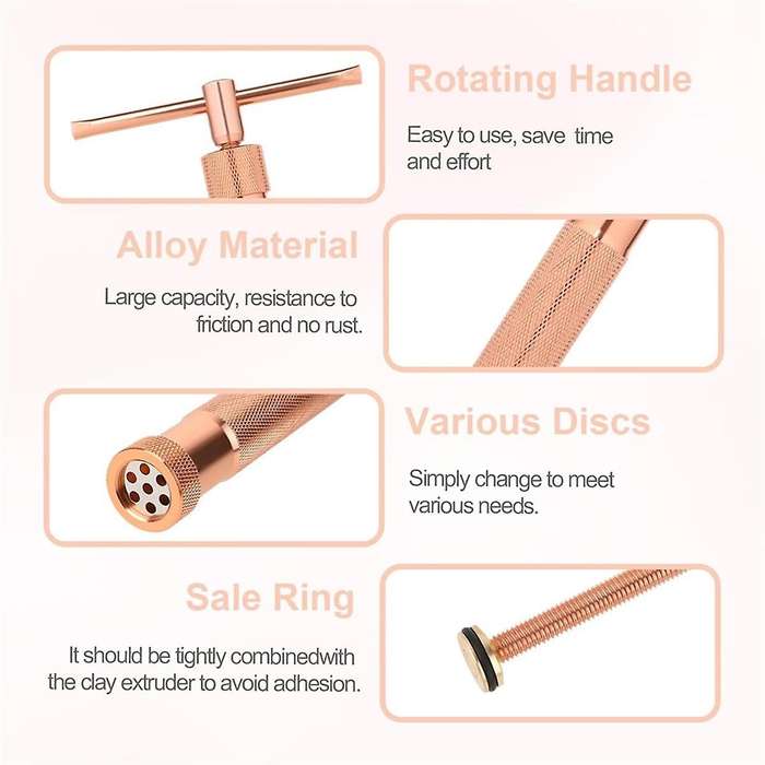 Clay Extruder,Fondant Extruder Stainless Steel Clay Extruder with 20 Discs,Sugar Paste Extrude Cake