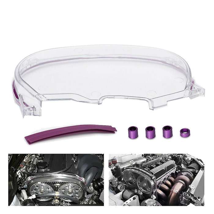 Clear Cam Timing Belt Cover Turbo Cam Pulley for DSM 4G63 Engine 4 5 6 7 8