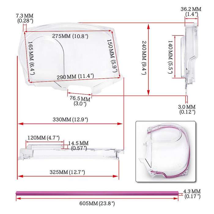 Clear Cam Gear Timing Belt Cover Turbo Cam Pulley for 9 IX Mivec 4G63 05-07