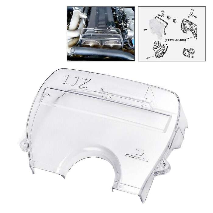 Clear Cam Timing Belt Cover Turbo Cam Pulley for 1Jz Soarer Cresta Mark II 86-96 2.5L