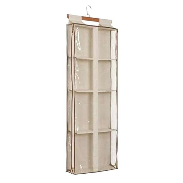 Clear Hanging Handbag Storage Organizer with Zippers, Easy Access Purse,hat Storage Holder Over The