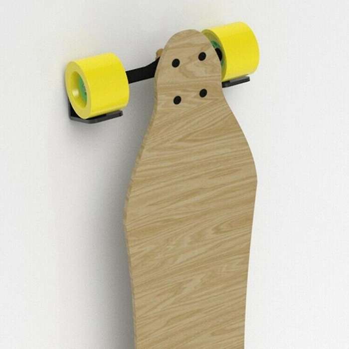 Clear Stylish Skateboard / Longboard Wall Hanging Brackets / Deck Mount Wall Brackets