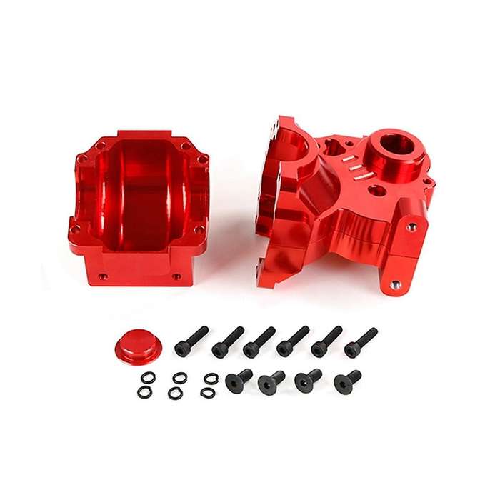 Cnc Metal Three Sections Fission Set Fit for 1/5 Baha Rovan Km Baja 5b 5t 5sc Toys Parts,red
