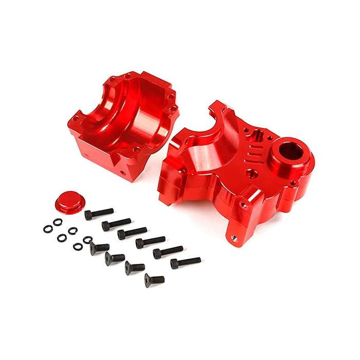 Cnc Metal Three Sections Fission Set Fit for 1/5 Baha Rovan Km Baja 5b 5t 5sc Toys Parts,red